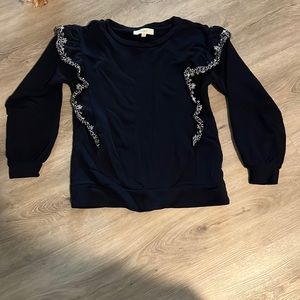 LOFT navy blue sweatshirt XS